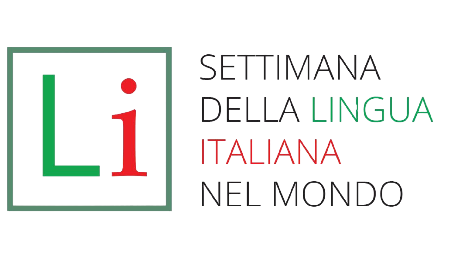 Logo Settimana della Lingua Italiana nel Mondo